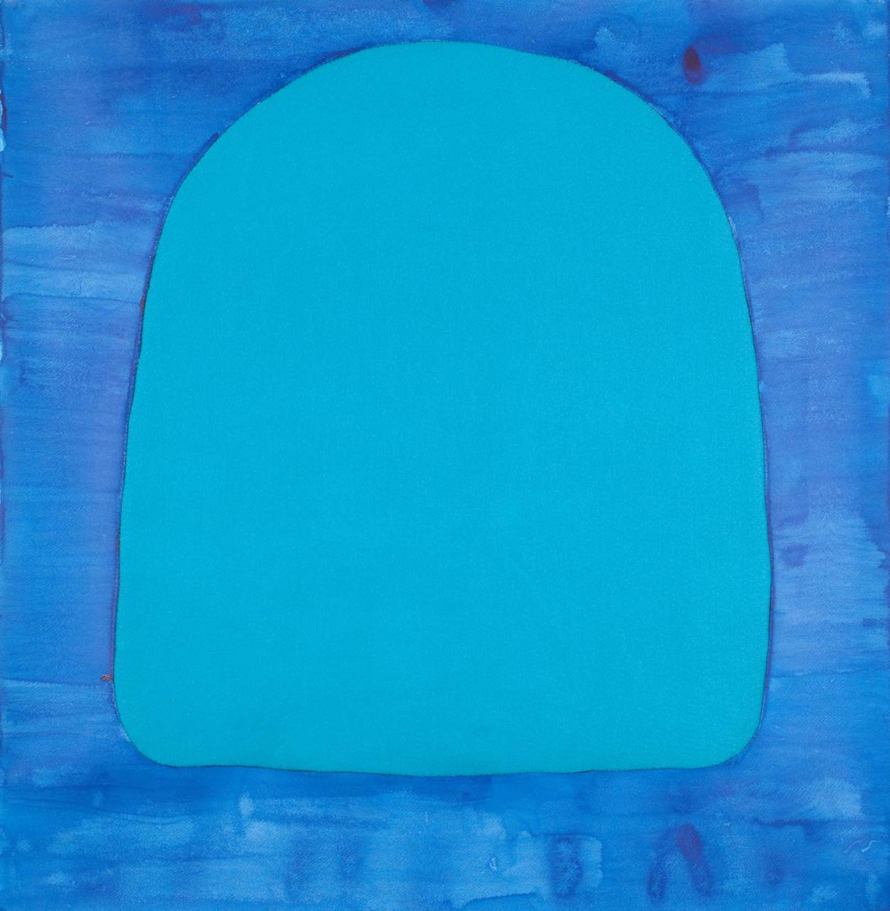 "Portal", watercolor and fabric on paper, 106 x 113 cm /41,7 x44,5 inch