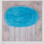“On it’s Way”, mixed media on paper, 106 x 106 cm/ 41.7 x 41.7 inches