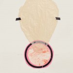 “Två sorters plast/ Two kinds of plastic”, plastic and watercolor on paper, 52×72 cm/22×30 inch, 2012