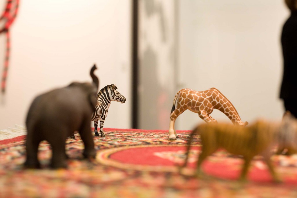 Hans-Peter Feldmann, "Oriental carpet and toy animals", 303 Gallery New York
